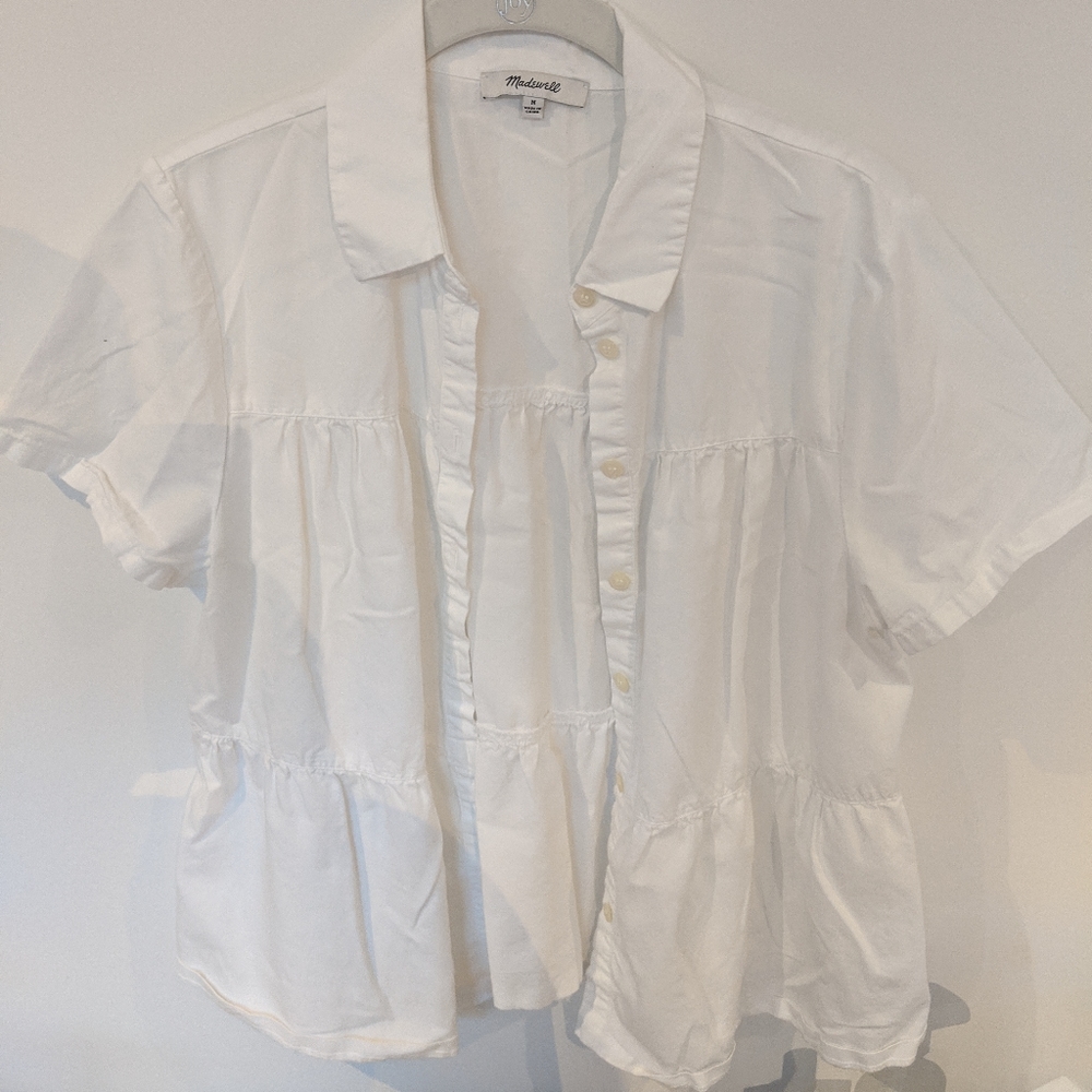Madewell tiered blouse